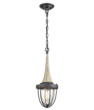 Load image into Gallery viewer, Mebalon Pendant Light - Weathered Charcoal With Washed Wood - Boho Bliss