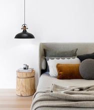 Load image into Gallery viewer, Narvark Dome Pendant Light - Matt Black With Copper Highlights - Boho Bliss