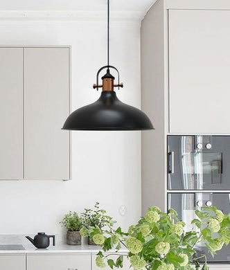 Narvark Dome Pendant Light - Matt Black With Copper Highlights - Boho Bliss