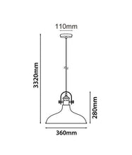 Load image into Gallery viewer, Narvark Dome Pendant Light - Matt Black With Copper Highlights - Boho Bliss
