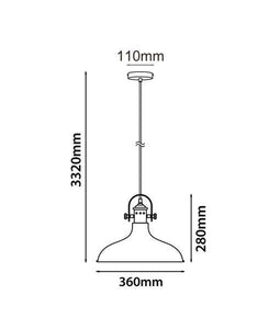 Narvark Dome Pendant Light - Matt White With Copper Highlights - Boho Bliss