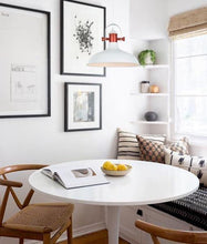 Load image into Gallery viewer, Narvark Dome Pendant Light - Matt White With Copper Highlights - Boho Bliss