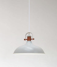 Load image into Gallery viewer, Narvark Dome Pendant Light - Matt White With Copper Highlights - Boho Bliss