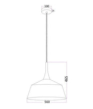 Load image into Gallery viewer, Nordian Large Angled Dome Pendant - White - Boho Bliss