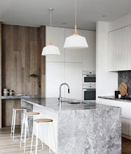 Load image into Gallery viewer, Nordian Large Angled Dome Pendant - White - Boho Bliss
