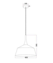 Load image into Gallery viewer, Nordian Medium Angled Dome Pendant - White - Boho Bliss