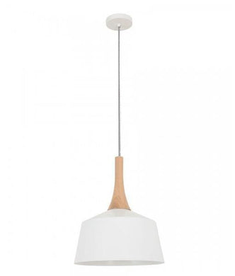Nordian Small Angled Dome Pendant - White - Boho Bliss