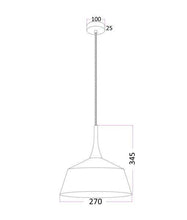 Load image into Gallery viewer, Nordian Small Angled Dome Pendant - White - Boho Bliss