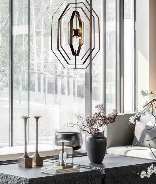 Orbital 8 Globe Pendant Light - Oil Rubbed Bronze/Antique Gold - Boho Bliss