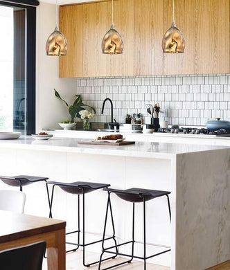 Ordano Ellipse Pendant Light - Gold Plated Glass - Boho Bliss