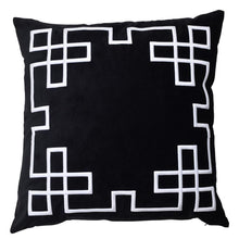 Load image into Gallery viewer, Palm Springs Cushion Cover - Black - Boho Bliss