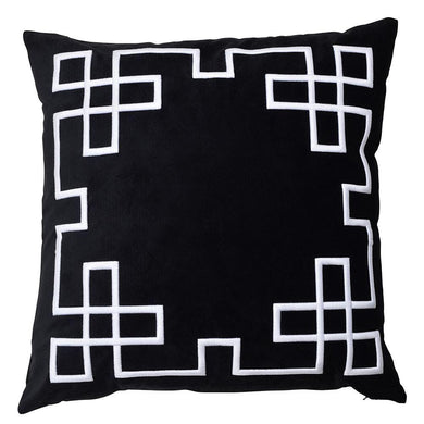 Palm Springs Cushion Cover - Black - Boho Bliss