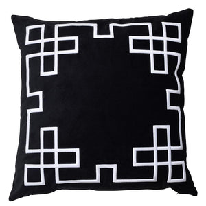 Palm Springs Cushion Cover - Black - Boho Bliss