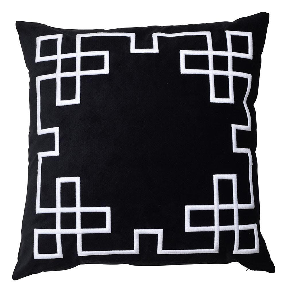 Palm Springs Cushion Cover - Black - Boho Bliss