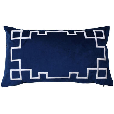 Palm Springs Rectangle Cushion Cover - Navy - Boho Bliss