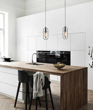 Load image into Gallery viewer, Papyr Pendant Light - Matt Black Oblong With Clear Glass - Boho Bliss