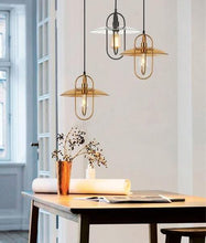 Load image into Gallery viewer, Papyr Pendant Light - Matt Black Oblong With Clear Glass - Boho Bliss