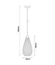 Load image into Gallery viewer, Rictase Tear Drop Pendant Light - Chrome Glass - Boho Bliss