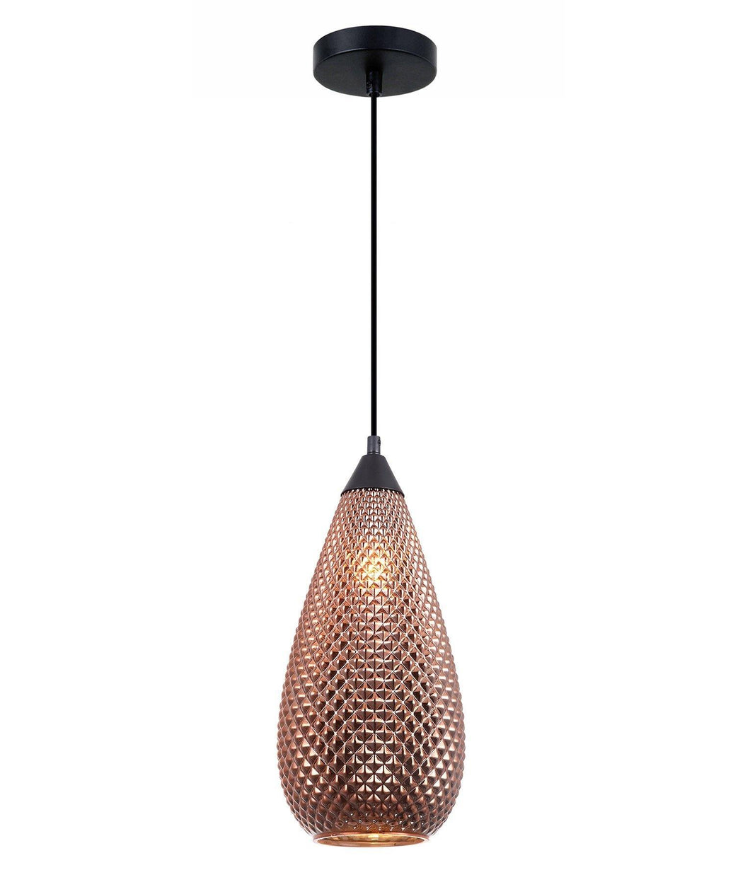 Rictase Tear Drop Pendant Light - Copper Glass - Boho Bliss