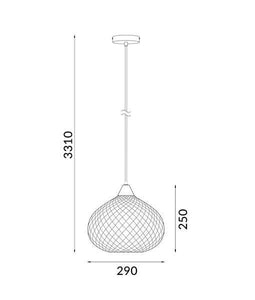 Rictase Wine Glass Pendant Light - Chrome Glass - Boho Bliss