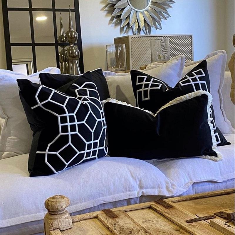 San Diego Cushion Cover - Black - Boho Bliss