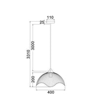 Load image into Gallery viewer, Spaggia Dome Pendant Light - Black - Boho Bliss