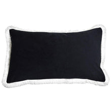 Load image into Gallery viewer, St. Kilda Rectangle Cushion Cover - Black - Boho Bliss