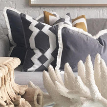 Load image into Gallery viewer, St. Kilda Rectangle Cushion Cover - Grey - Boho Bliss