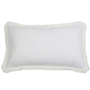 St. Kilda Rectangle Cushion Cover - White - Boho Bliss