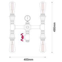 Load image into Gallery viewer, Steampunk 4 Globe Wall Light - Boho Bliss