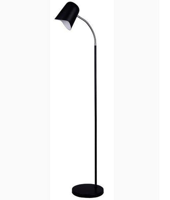 Swan Floor Lamp - Matt Black - Boho Bliss