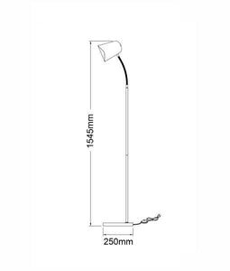 Swan Floor Lamp - Matt White - Boho Bliss