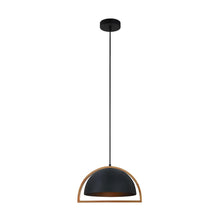 Load image into Gallery viewer, Swung Dome Pendant - Matt Black - Boho Bliss