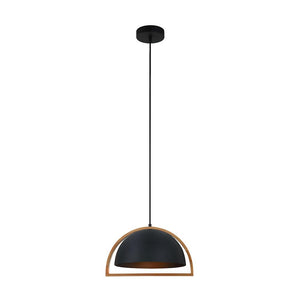 Swung Dome Pendant - Matt Black - Boho Bliss