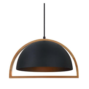Swung Dome Pendant - Matt Black - Boho Bliss