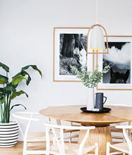 Load image into Gallery viewer, Swung Ellipse Pendant - Matt White - Boho Bliss