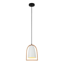 Load image into Gallery viewer, Swung Ellipse Pendant - Matt White - Boho Bliss