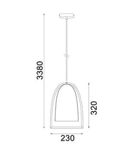 Load image into Gallery viewer, Swung Ellipse Pendant - Matt White - Boho Bliss