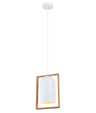 Swung Oblong Pendant - Matt White - Boho Bliss