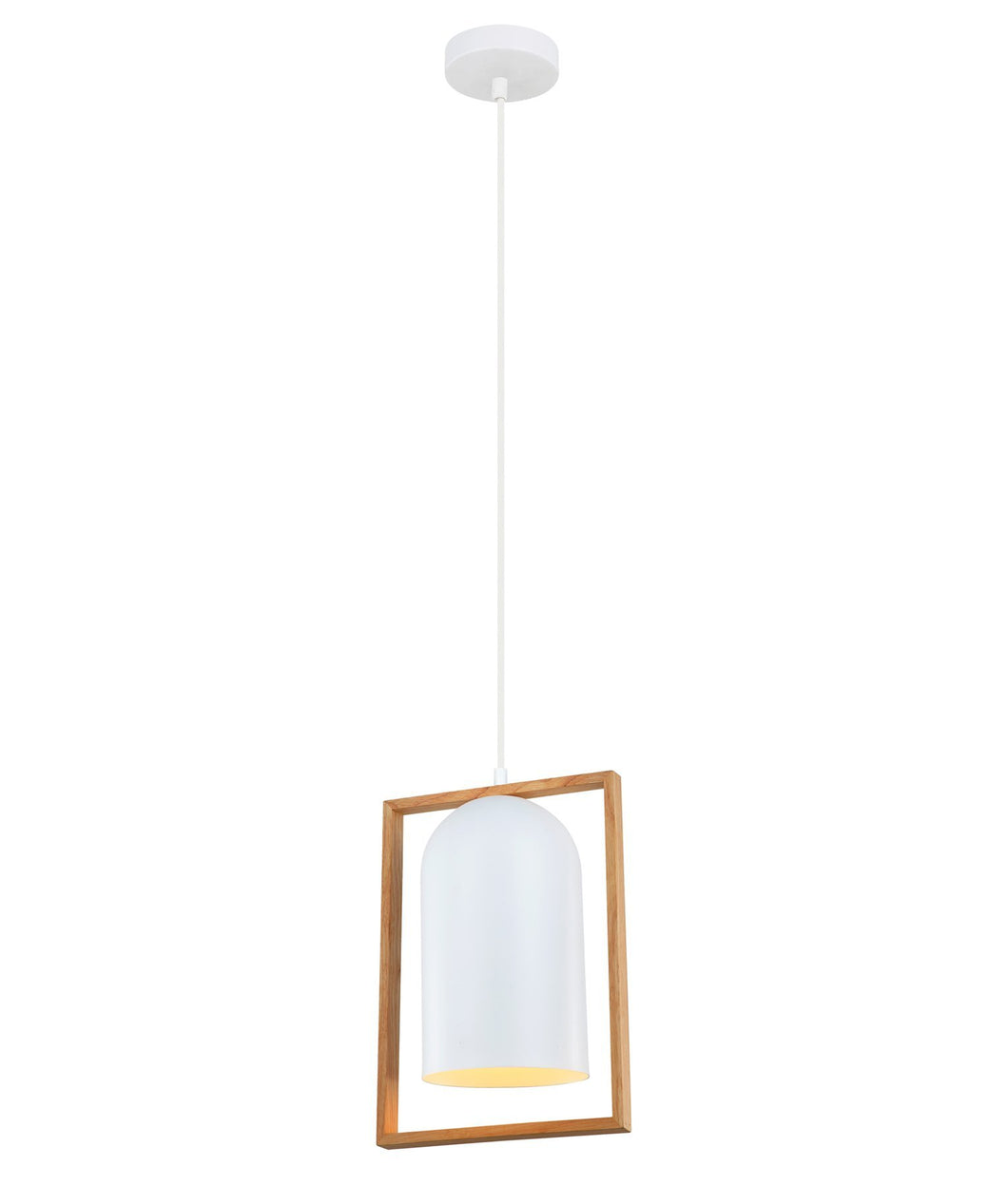 Swung Oblong Pendant - Matt White - Boho Bliss