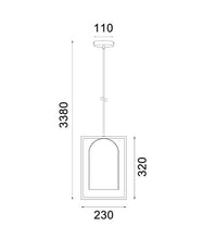 Load image into Gallery viewer, Swung Oblong Pendant - Matt White - Boho Bliss