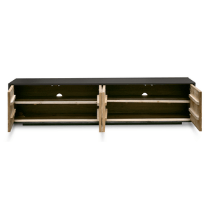Tactile Parquet Entertainment Unit 2.1m - Natural - Boho Bliss
