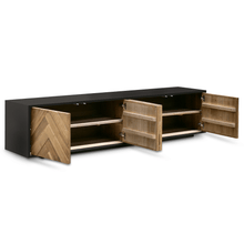 Load image into Gallery viewer, Tactile Parquet Entertainment Unit 2.1m - Natural - Boho Bliss