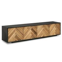 Load image into Gallery viewer, Tactile Parquet Entertainment Unit 2.1m - Natural - Boho Bliss