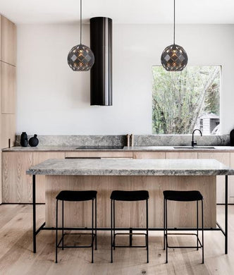 Taile Large Pendant Light - Matt Black - Boho Bliss