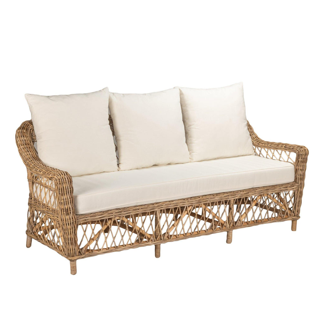 Tia 3 Seat Sofa - Kubu Grey - Boho Bliss