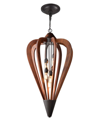 Tuscan Large Pendant Light - Cherry Wood - Boho Bliss