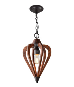Tuscan Small Pendant Light - Cherry Wood - Boho Bliss