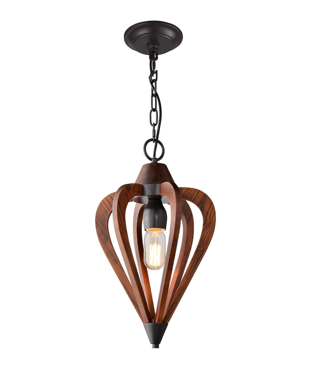 Tuscan Small Pendant Light - Cherry Wood - Boho Bliss
