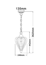 Load image into Gallery viewer, Tuscan Small Pendant Light - Polished Nickel &amp; Winter Moss Wood - Boho Bliss